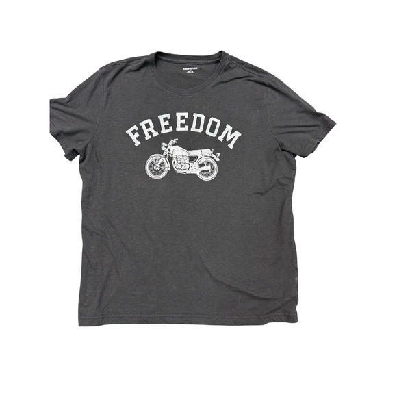 Banana Republic Freedom Graphic Tee XL Black Motorcycle Shirt Short Sleeve - Picture 1 of 6